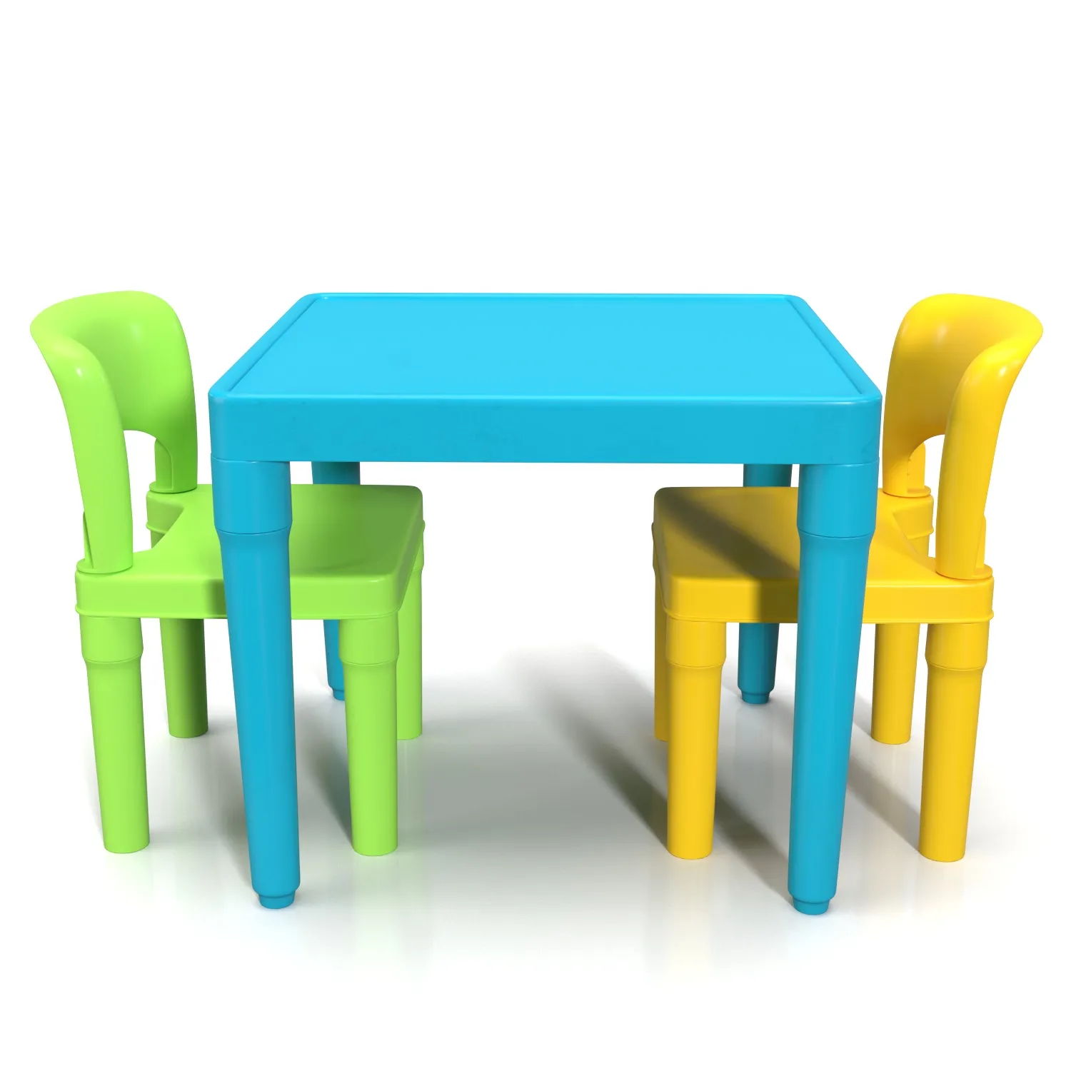 Humble Crew Aqua Lightweight Plastic Table And Chair PBR 3D Model_04
